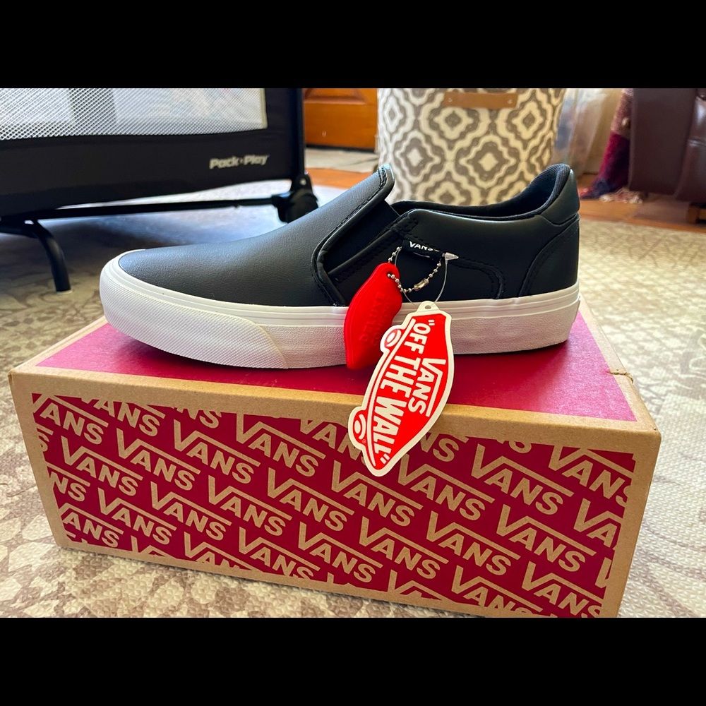 Vans Leather Asher Deluxe Comfort Slip On